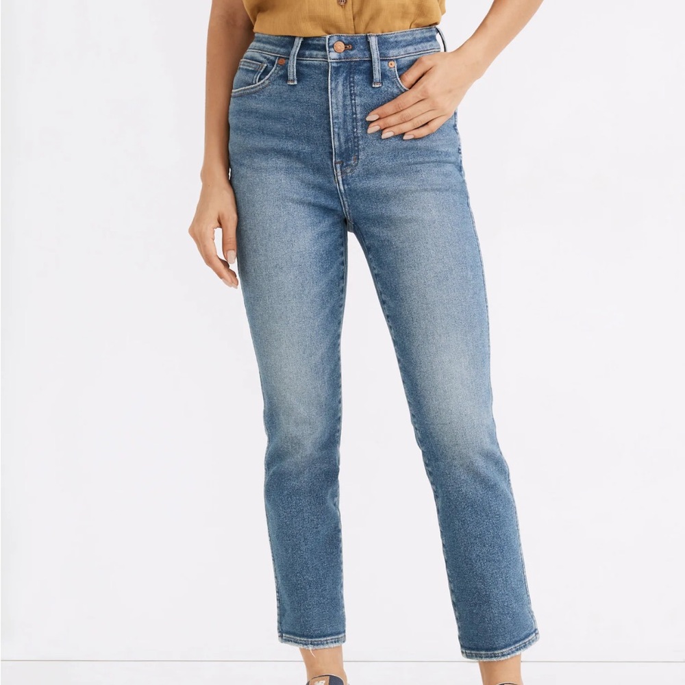 Madewell petite curvy stovepipe jeans